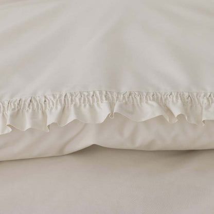 Solid Ruffle Garment Washed Cotton Percale Sham