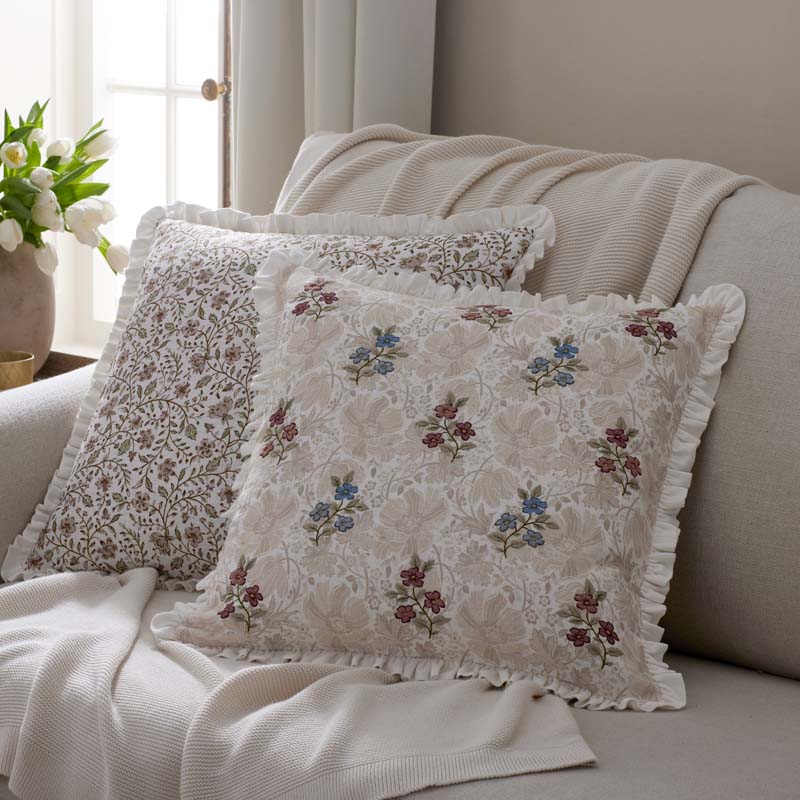 Floral Reversible Decorative Square Pillow Cover