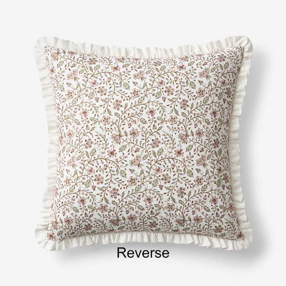 Floral Reversible Decorative Square Pillow Cover