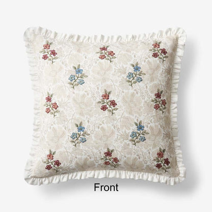 Floral Reversible Decorative Square Pillow Cover