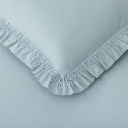 Solid Ruffle Garment Washed Cotton Percale Sham