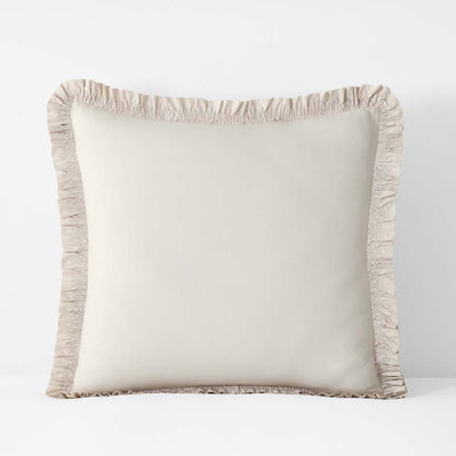 Solid Ruffle Garment Washed Cotton Percale Sham