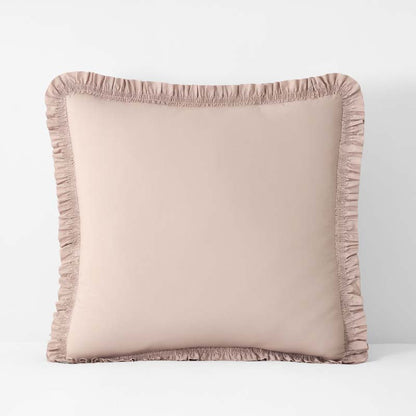 Solid Ruffle Garment Washed Cotton Percale Sham