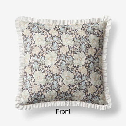 Flower Reversible Decorative Square Pillow Cover