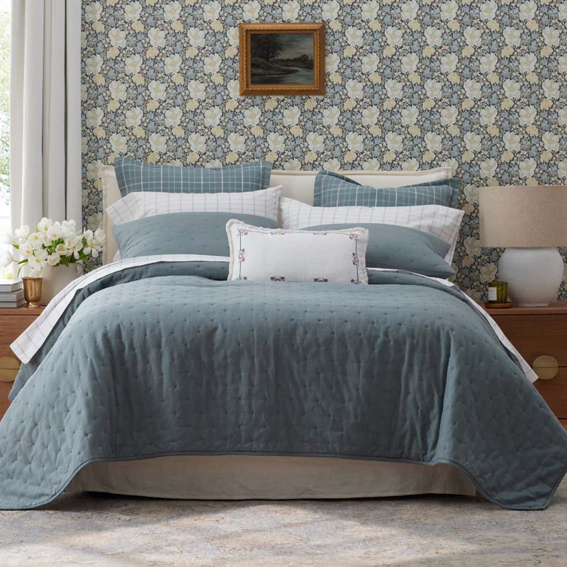 Floral Border Reversible Decorative Lumbar Pillow Cover