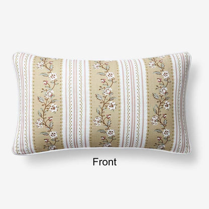 Floral Sprigs Reversible Decorative Lumbar Pillow Cover