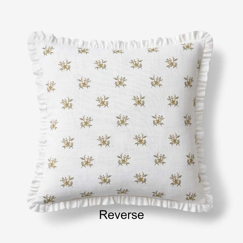 Flower Reversible Decorative Square Pillow Cover