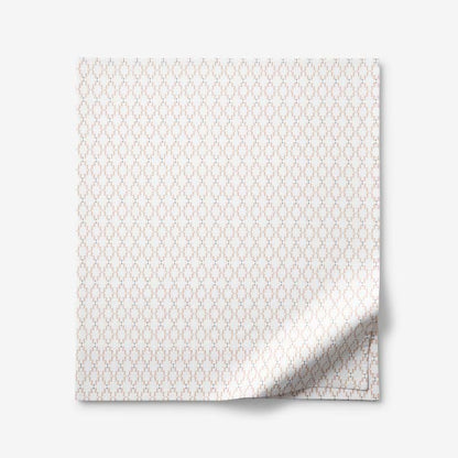 Feliciana Geo Garment Washed Cotton Percale Flat Bed Sheet