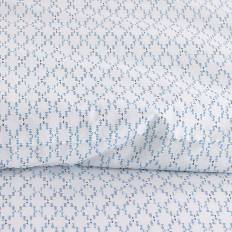 Feliciana Geo Garment Washed Cotton Percale Sham