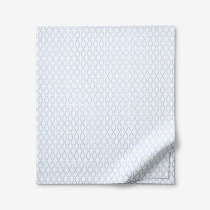 Feliciana Geo Garment Washed Cotton Percale Flat Bed Sheet