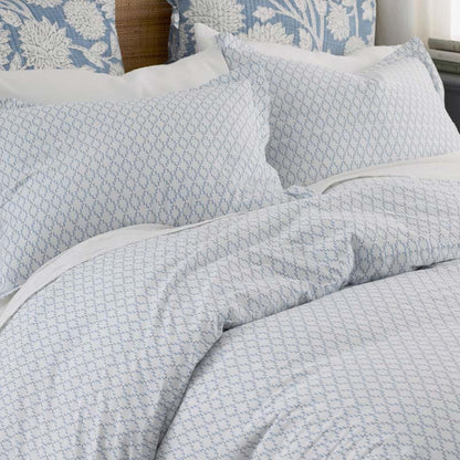 Feliciana Geo Garment Washed Cotton Percale Sham