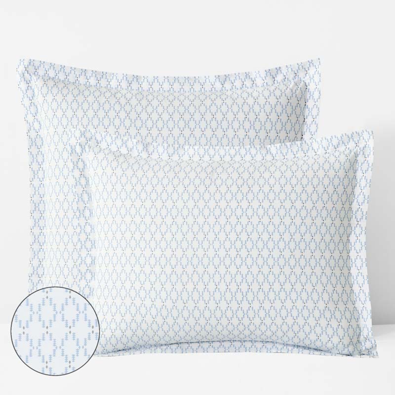 Feliciana Geo Garment Washed Cotton Percale Sham