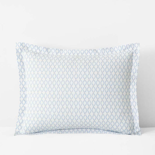 Feliciana Geo Garment Washed Cotton Percale Sham
