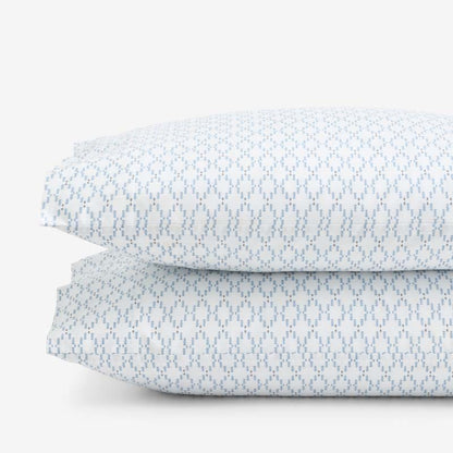 Feliciana Geo Garment Washed Cotton Percale Pillowcase Set