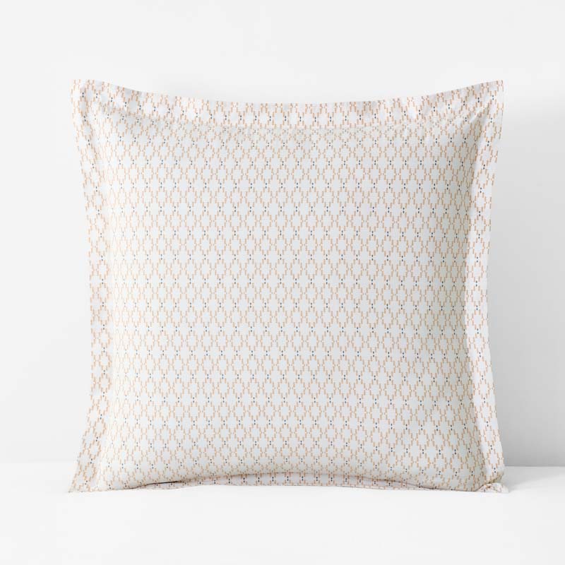 Feliciana Geo Garment Washed Cotton Percale Sham