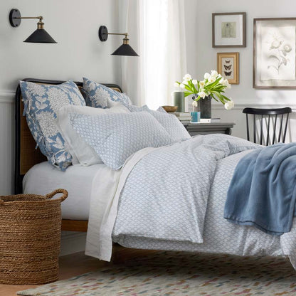 Feliciana Geo Garment Washed Cotton Percale Pillowcase Set