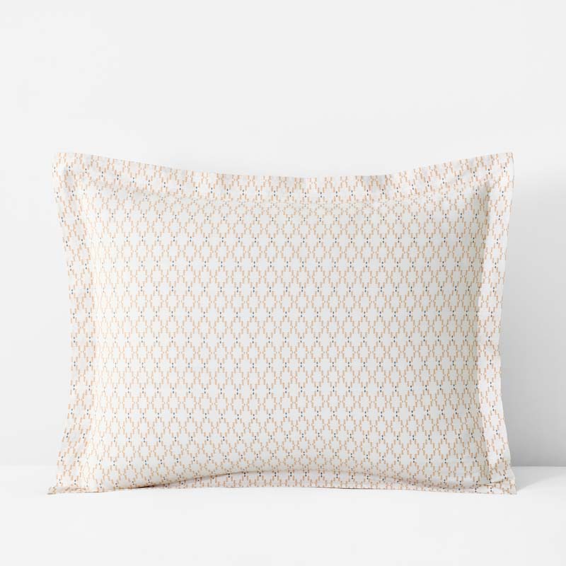 Feliciana Geo Garment Washed Cotton Percale Sham