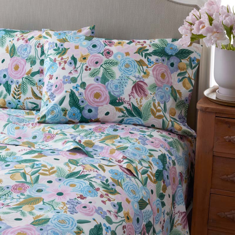 Garden Party Classic Cool Cotton Percale Bed Sheet Set