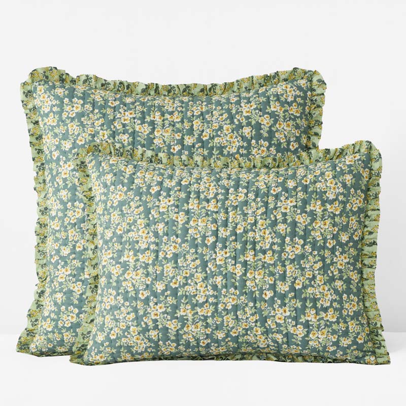Suhana Reversible Ruffle Quilted Sham