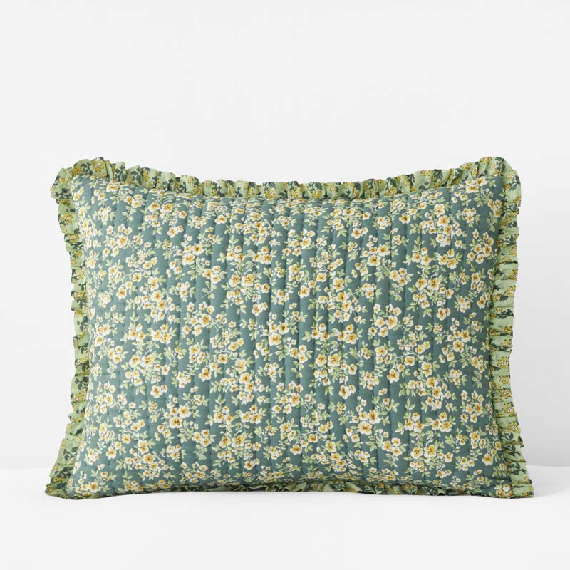 Suhana Reversible Ruffle Quilted Sham