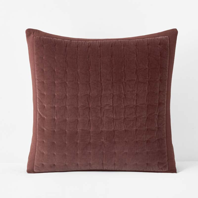 Tufted Stitch Velvet Quilted Sham