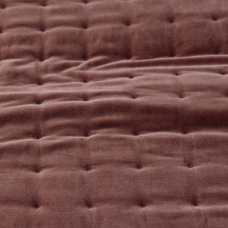 Tufted Stitch Velvet Quilted Sham