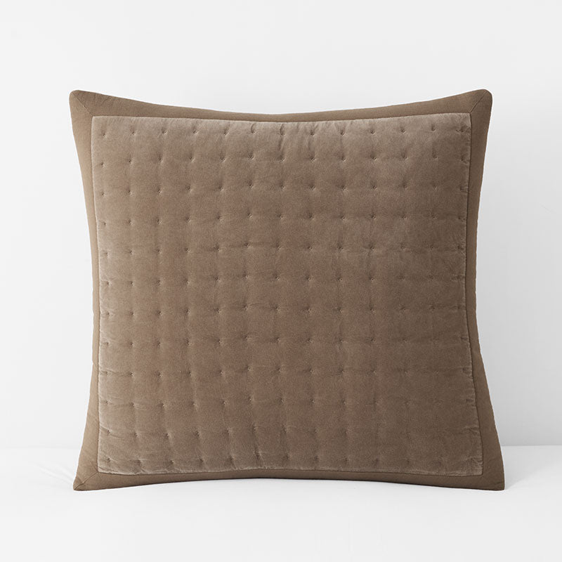 Tufted Stitch Velvet Quilted Sham