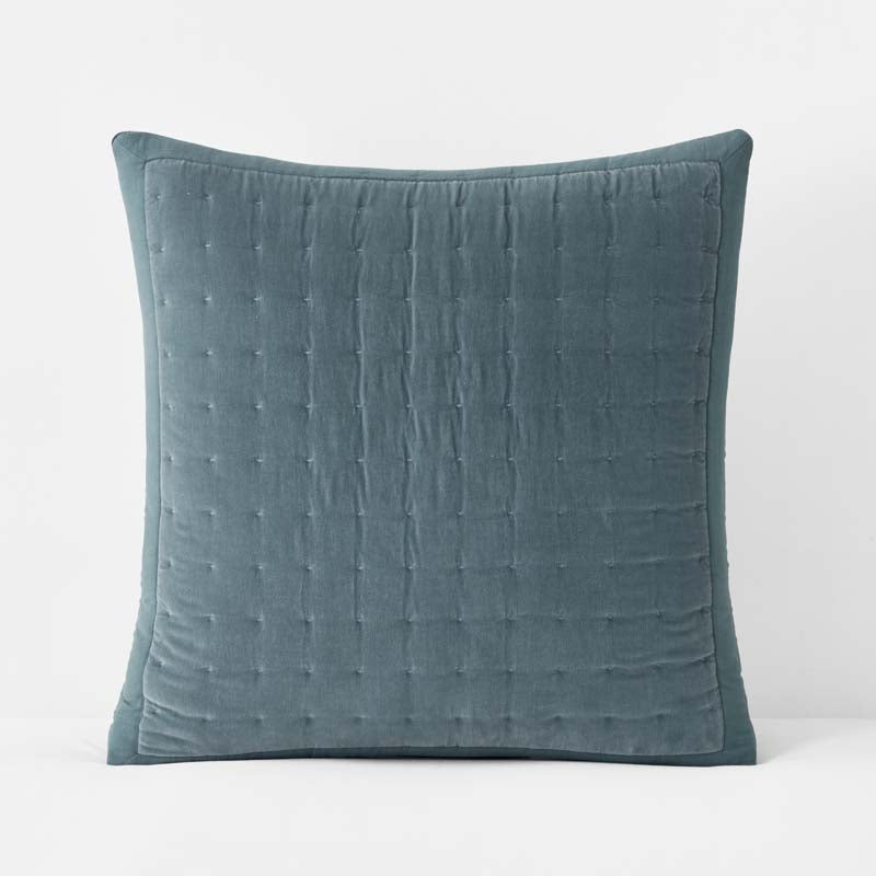 Tufted Stitch Velvet Quilted Sham