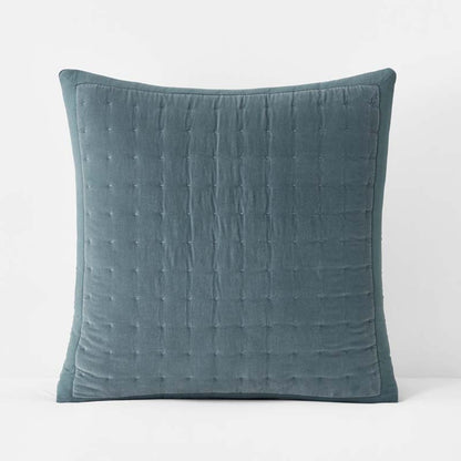 Tufted Stitch Velvet Quilted Sham
