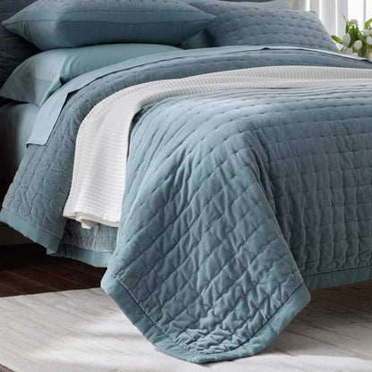 Tufted Stitch Velvet Quilt