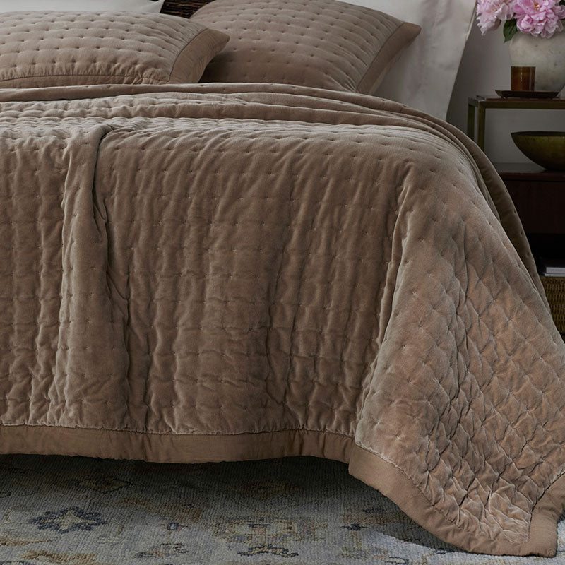 Tufted Stitch Velvet Quilted Sham