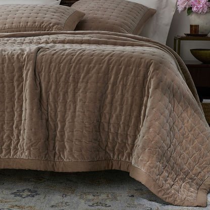 Tufted Stitch Velvet Quilted Sham