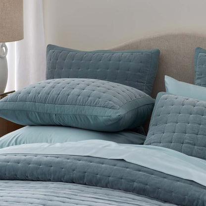 Tufted Stitch Velvet Quilted Sham