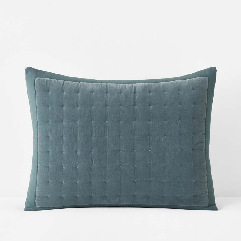 Tufted Stitch Velvet Quilted Sham