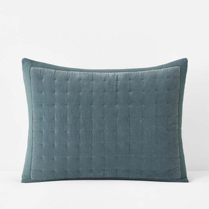 Tufted Stitch Velvet Quilted Sham