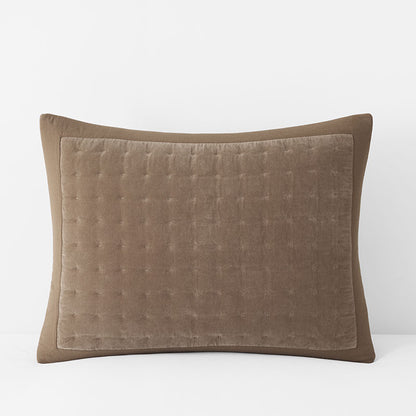 Tufted Stitch Velvet Quilted Sham