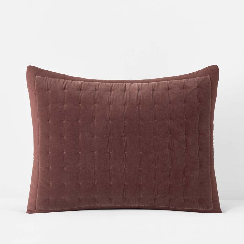 Tufted Stitch Velvet Quilted Sham