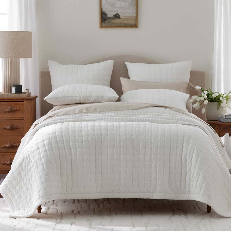 Tufted Stitch Velvet Quilt