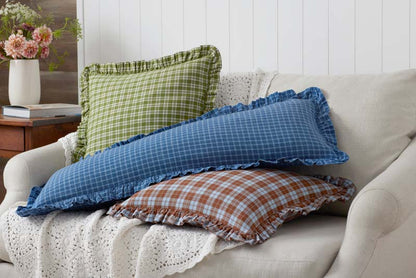Katherine Plaid Yarn-Dyed Cotton Decorative Lumbar Pillow Cover