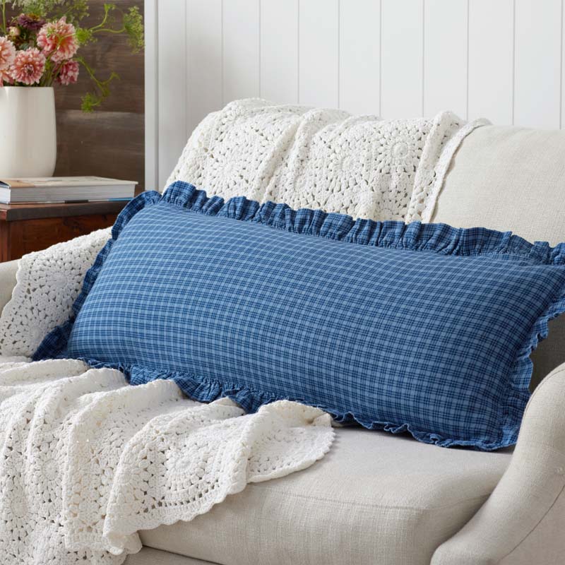 Katherine Plaid Yarn-Dyed Cotton Decorative Lumbar Pillow Cover