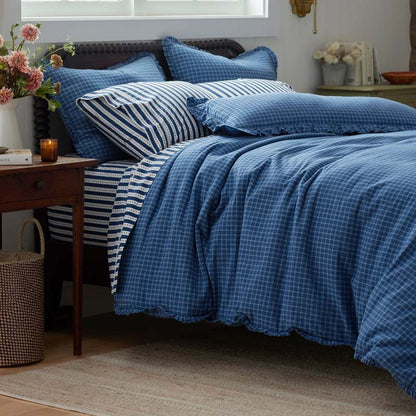 Katherine Plaid Yarn-Dyed Cotton Decorative Lumbar Pillow Cover