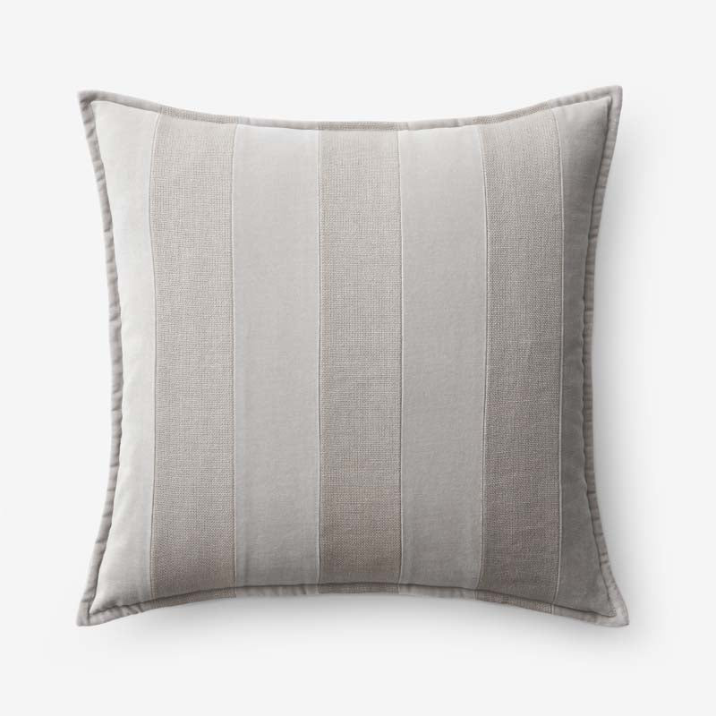 Velvet Linen Stripe Decorative Square Pillow Cover