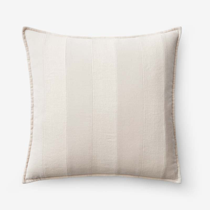 Velvet Linen Stripe Decorative Square Pillow Cover