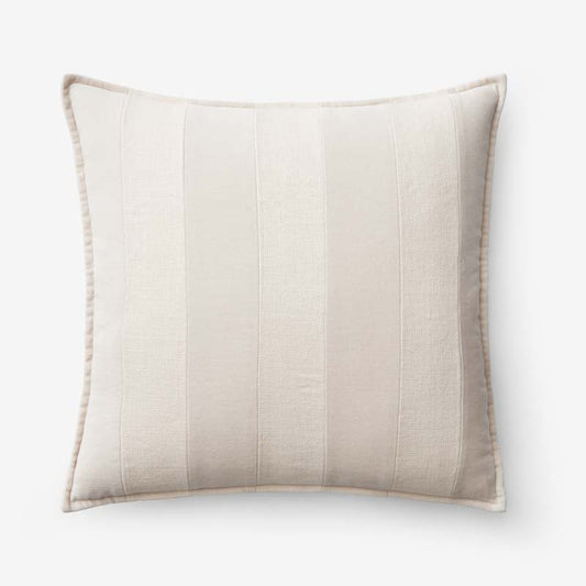 Velvet Linen Stripe Decorative Square Pillow Cover