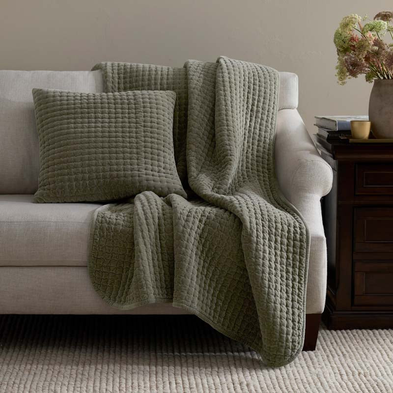 Tufted Stitch Velvet Decorative Lumbar Pillow Cover
