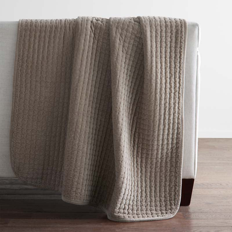 Tufted Stitch Velvet Throw