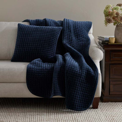 Tufted Stitch Velvet Decorative Square Pillow Cover