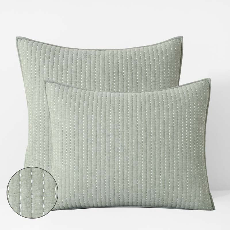Fara Textured Kantha Quilted Sham
