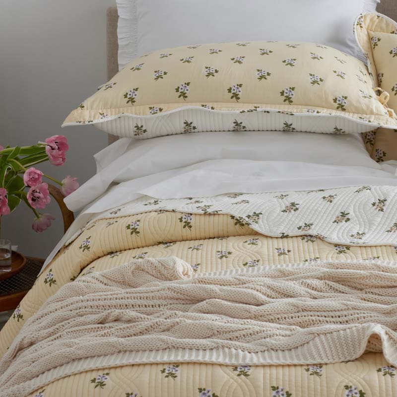 Flower Delight Reversible Quilted Sham