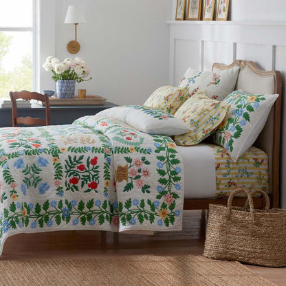 Amelia Embroidered Decorative Square Pillow Cover